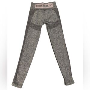 Gymshark Gray and purple leggings. Unknown size see measurements maybe XS